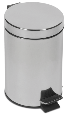 Abfalleimer mit Deckel und Pedal, aus Edelstahl