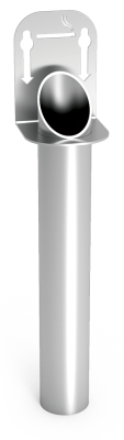 Standaschenbecher aus Edelstahl zur Wandmontage
