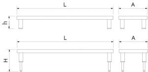 Präsentationstreppe für Vitrinen aus Edelstahl