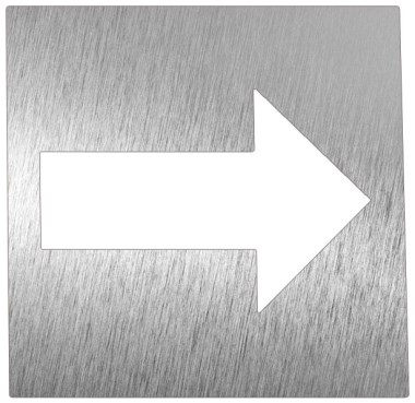 Piktogramm, Symbol aus Edelstahl: Pfeil