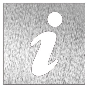 Piktogramm, Symbol aus Edelstahl: Information