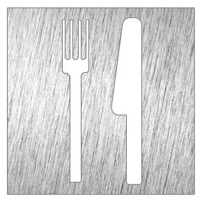 Piktogramm, Symbol aus Edelstahl: Restaurant