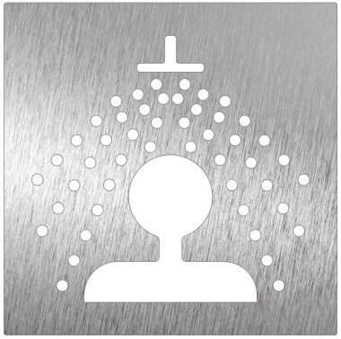 Piktogramm, Symbol aus Edelstahl: Dusch