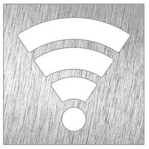 Piktogramm, Symbol aus Edelstahl: Wifi Zone