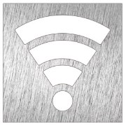 Piktogramm, Symbol aus Edelstahl: Wifi Zone
