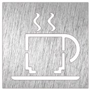 Piktogramm, Symbol aus Edelstahl: Café
