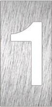 Piktogramm, Symbol aus Edelstahl: Nummer 1