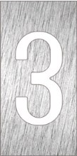 Piktogramm, Symbol aus Edelstahl: Nummer 3