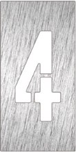 Piktogramm, Symbol aus Edelstahl: Nummer 4