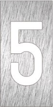 Piktogramm, Symbol aus Edelstahl: Nummer 5