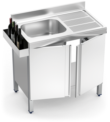 Flaschenhalter, Weinregal aus Edelstahl