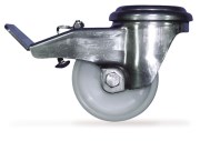 Rollen aus Edelstahl myt Nylon-Rad und Bremse