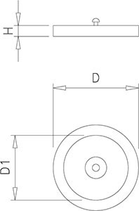Deckel zum Aufsatz auf Gummirung für Abfalltrichter