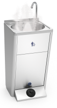 Mobile Handwaschbecken mit Warmwasser