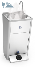 Mobile Handwaschbecken mit Warmwasser