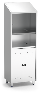 Schrank aus Edelstahl für Computer