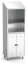 Schrank aus Edelstahl für Computer