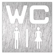 Piktogramm aus Edelstahl WC