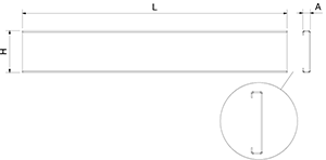 Wandleiste aus Edelstahl