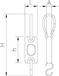 Haken mit 300 kg Tragfähigkeit