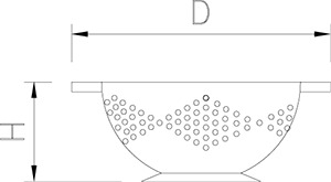 Abtropfschüssel für Gemüse aus Edelstahl