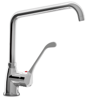 Armatur mit ohen Auslauf und Unterarm Hebelmischer