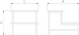 Treppenleiter aus Edelstahl