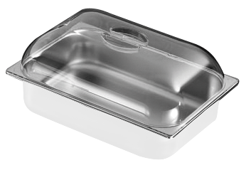 Gewölbter Deckel aus Polykarbonat zur Abdeckung von Eiscremebehältern