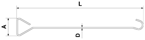 Ziehhaken aus Edelstahl