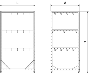 Palettenregal für Schinken