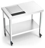 Mobiler küche mit Induktionskochfeld Teppan Yaki (Links)