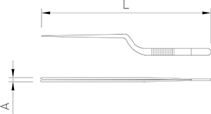 Anrichtpinzette aus Edelstahl