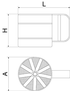 Edelstahl Puderzuckersieb