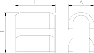 Vitrine doppelstufig