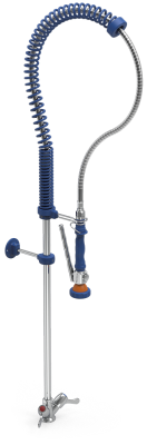 Zweiloch Spültischarmatur mit Duschkopf 1/4 Radius schwenkbar