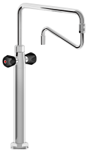 Ausrichtbare Säulenarmatur mit versiegeltem Wasserhahngriff