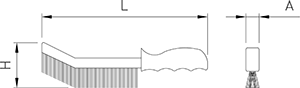 Mehrzweckhandbürste, metalldetektierbar