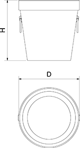 Champagnerkühler aus Edelstahl