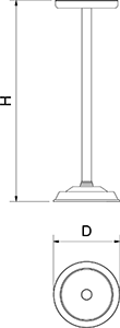 Weinkühler- Ständer aus Edelstahl