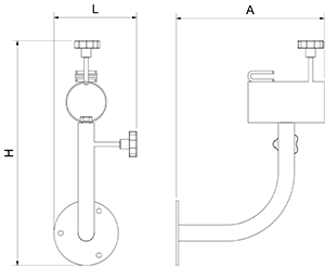 Drehbarer Schinkenhalter mit Wand RT-2D