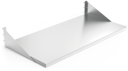 Hänge-Wandtisch aus Edelstahl mit Zwickel