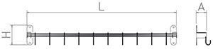 Hakenleiste mit 10 Haken für Küchengeräte