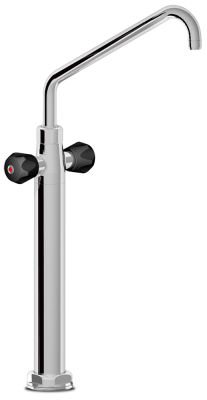 Waserhahn Duschsäule, 2 Anschlüsse Isolierknopf
