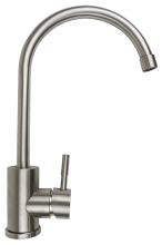 Auftisch-Mischbatterie Edelstahl Schwanenhals