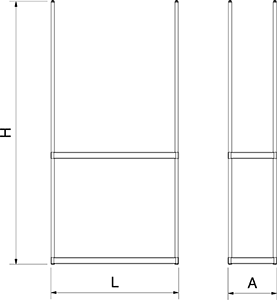 Hängeregale aus Edelstahl