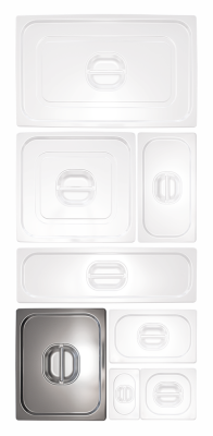 Gastronorm Behälter aus Edelstahl 1/2