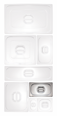 Gastronorm Behälter aus Edelstahl 1/4