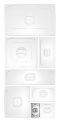 Gastronorm Behälter aus Edelstahl 1/9