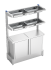 Regal mit Schrank für Saftflaschen