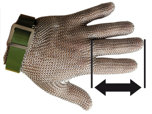Stechschutzhandschuh aus Edelstahl mit Verschlussarmband + Professioneller Austernöffner